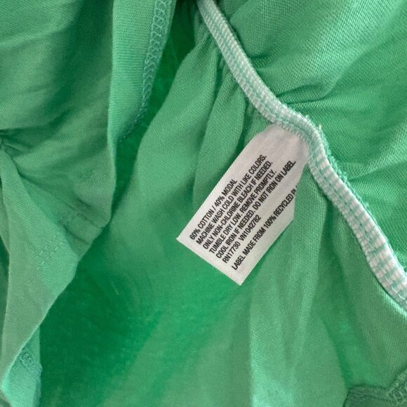 Ingrid + Isabel Maternity V-Neck Ruched Short Sleeve Shirt Green NEW Size L - Picture 7 of 7